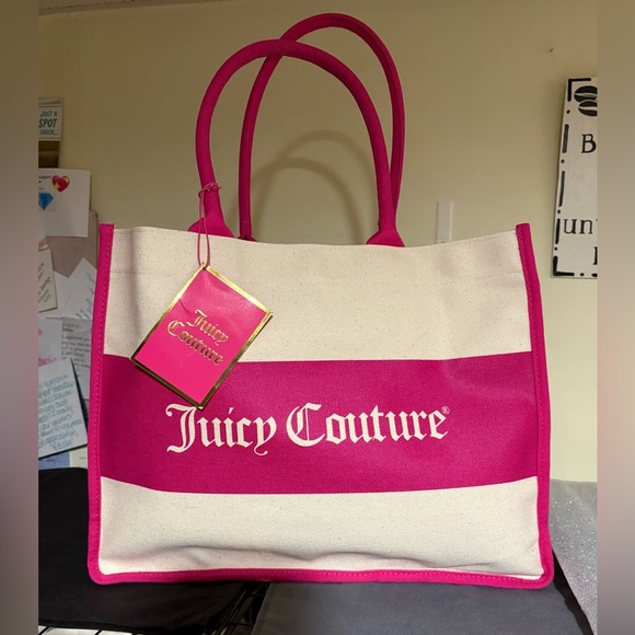 Juicy Couture Handbags - Juicy Couture Pink and Cream Tote
